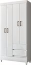 Ver imagem 6 de Guarda Roupas Solteiro Fit 4.2 Santos Andira -4 Portas 2 Gavetas 191x 92 cm:Jequitiba/Offwhite