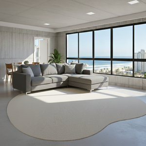 Tapete Quarto e Sala Antiderrapante Orgânico Bean Lumiere 250x350cm Frisson São João