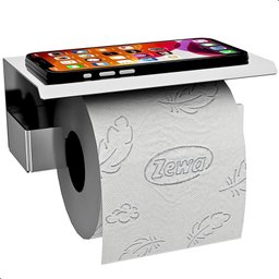 Suporte Papel Higiênico com Adesivo na Parede Inox F.elg - 2