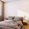 Painel Ripado Compacto 274x25cm Larg. 4 Unid. - Mdf - Branco Tx - Talatto - 3