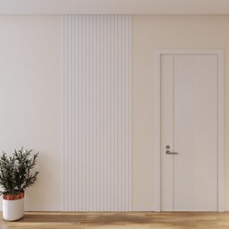 Painel Ripado Compacto 274x25cm Larg. 4 Unid. - Mdf - Branco Tx - Talatto - 3
