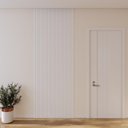 Ver imagem 4 de Painel Ripado Compacto 274x25cm Larg. 4 Unid. - Mdf - Branco Tx - Talatto
