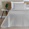 Colcha King Size Casa Blanca 200 Fios Bordado 100%algodao Super Luxuoso Madri:cinza - 1