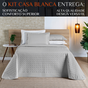 Ver imagem 5 de Colcha King Size Casa Blanca 200 Fios Bordado 100%algodao Super Luxuoso Madri:cinza