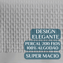 Ver imagem 3 de Colcha King Size Casa Blanca 200 Fios Bordado 100%algodao Super Luxuoso Madri:cinza