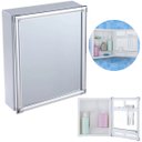 Ver imagem 1 de Armário Banheiro Espelheira Sobrepor Branco | Com Perfil de Alumínio | 31x10x36cm | 01 Porta | Astra