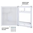 Ver imagem 5 de Armário Banheiro Espelheira Sobrepor Branco | Com Perfil de Alumínio | 31x10x36cm | 01 Porta | Astra