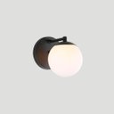 Ver imagem 2 de Arandela Figo Preta com Globo de Vidro Branco - 1-2620-3-br