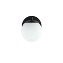 Ver imagem 3 de Arandela Figo Preta com Globo de Vidro Branco - 1-2620-3-br