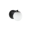 Ver imagem 1 de Arandela Figo Preta com Globo de Vidro Branco - 1-2620-3-br