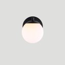 Ver imagem 4 de Arandela Figo Preta com Globo de Vidro Branco - 1-2620-3-br