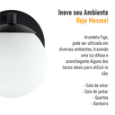 Ver mais imagens de Arandela Figo Preta com Globo de Vidro Branco - 1-2620-3-br