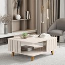 Ver imagem 2 de Mesa Centro Acai Off White - Moveis Jb