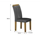 Ver imagem 4 de Cadeira para Mesa de Jantar 2 Unidades Doha Mdf - Leifer