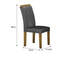 Ver imagem 4 de Cadeira para Mesa de Jantar 2 Unidades Doha Mdf - Leifer