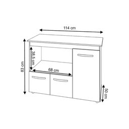 Balcão de Cozinha P/ Microondas Forno Elétrico Multiuso Liza - 5