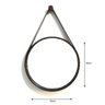 Espelho Redondo Decorativo com Moldura Alça de Couro 50cm - 2