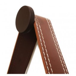 Espelho Redondo Decorativo com Moldura Alça de Couro 50cm - 3 Espelho Redondo Decorativo com Moldura Alça de Couro 50cm - 3