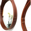 Ver imagem 7 de Espelho Redondo Decorativo com Moldura Alça de Couro 50cm