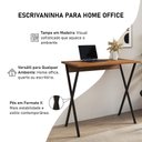 Ver imagem 3 de Mesa de Escritório X 80x46 para Trabalho e Estudo com Base em Ferro - Ferro Preto Tampo Amêndoa