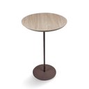 Ver imagem 3 de Mesa Lateral Karla - Baixa, Tampo Redondo Itapuã e Base Aço Corten. Bege 100% MDF
