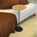 Ver mais imagens de Mesa Lateral Karla - Baixa, Tampo Redondo Itapuã e Base Aço Corten. Bege 100% MDF