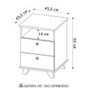 Ver imagem 4 de Gaveteiro para Escritório 2 Gavetas May A06 Freijó/branco - Mpozenato