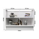 Ver imagem 6 de Cozinha Compacta Modulada 6 Portas 3 Gavetas 100% MDF 1 Tampo Sevilha Branco/Artico
