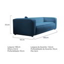 Ver imagem 3 de Kit Sofá 3 Lugares 180cm e Poltrona Decorativa Escritório Orgânico Cecília Linho Cinza Claro