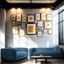 Ver imagem 2 de Kit Sofá 3 Lugares 180cm e Poltrona Decorativa Escritório Orgânico Cecília Linho Cinza Claro