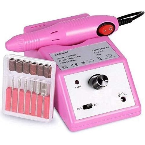 Lixadeira Elétrica de Unha para Manicure e Pedicure Profissional com Brocas e Acessórios e Motor Biv