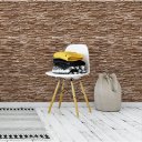 Ver imagem 2 de Papel de Parede Pedra Canjiquinha Clássica Tons Beges 1,5m