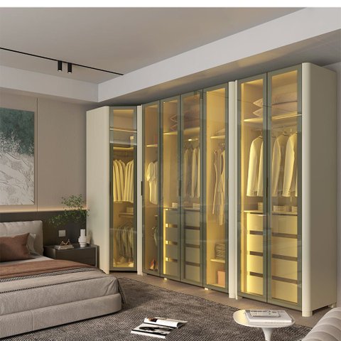 Guarda Roupa Modulado 09 Innova Reflecta 7 Portas Off White - Gelius