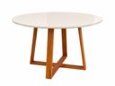 Ver imagem 4 de Conj Mesa Redonda 110cm Tampo Vidro 4 Cadeira Madeira Maciça Sala Jantar Area Gourmet