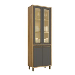 Armário Paneleiro 4 Portas com Vidro Torino - 9