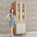 Ver mais imagens de Armário Paneleiro 4 Portas com Vidro Torino