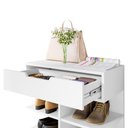 Ver imagem 7 de Kit 2 Sapateiras Multiuso 1 Gaveta 99x60 cm Agata Branco Dcasa
