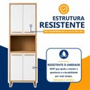 Ver imagem 6 de Armário Paneleiro 4 Portas com Nicho Torino Bege/Cinamomo/Off White