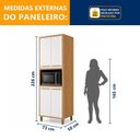 Ver imagem 7 de Armário Paneleiro 4 Portas com Nicho Torino Bege/Cinamomo/Off White