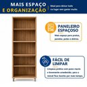 Ver imagem 5 de Armário Paneleiro 4 Portas com Nicho Torino Bege/Cinamomo/Off White