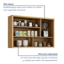 Ver imagem 5 de Armário Aéreo para Cozinha 120cm 3 Portas Ripado Torino Marrom/Cinamomo
