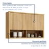Armário Aéreo para Cozinha 120cm 3 Portas Ripado Torino - 3