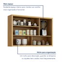 Ver imagem 5 de Armário Aéreo para Cozinha 120cm 3 Portas Ripado Torino