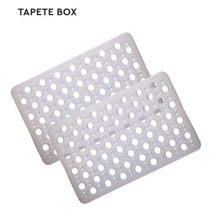 Tapete Box Antiderrapante Banheiro Retangular Ventosa 39 X - 4