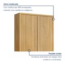 Ver imagem 4 de Armário Aéreo para Cozinha 80cm 2 Portas Ripado Torino Marrom/Cinamomo