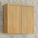 Ver imagem 1 de Armário Aéreo para Cozinha 80cm 2 Portas Ripado Torino Marrom/Cinamomo