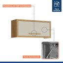 Ver imagem 4 de Armário Aéreo para Cozinha 1 Porta Geladeira Torino Bege/Cinamomo/Off White