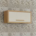 Ver imagem 1 de Armário Aéreo para Cozinha 1 Porta Geladeira Torino Bege/Cinamomo/Off White