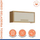 Ver imagem 3 de Armário Aéreo para Cozinha 1 Porta Geladeira Torino Bege/Cinamomo/Off White