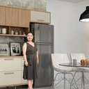 Ver mais imagens de Armário Aéreo para Cozinha 1 Porta Geladeira Torino Bege/Cinamomo/Off White
